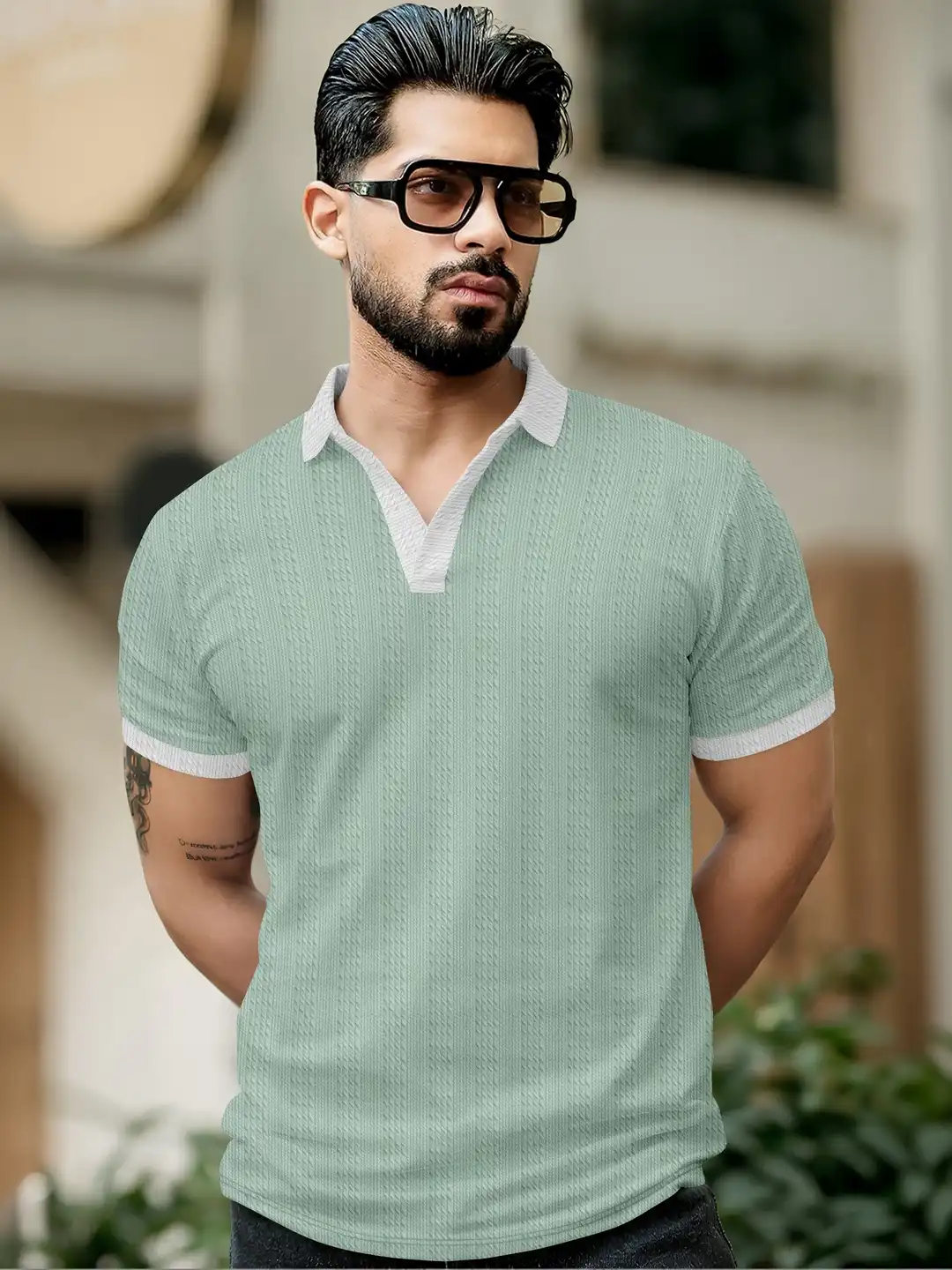 Buy HAPPY KHAJANA Men Polo Collar T-shirt - Tshirts for Men