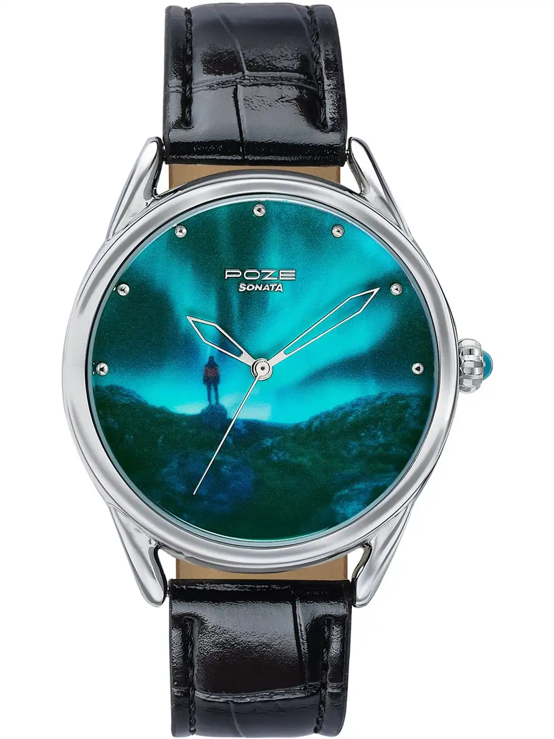 Buy Sonata Unisex Northern Lights inspired Poze Quartz Analog Blue