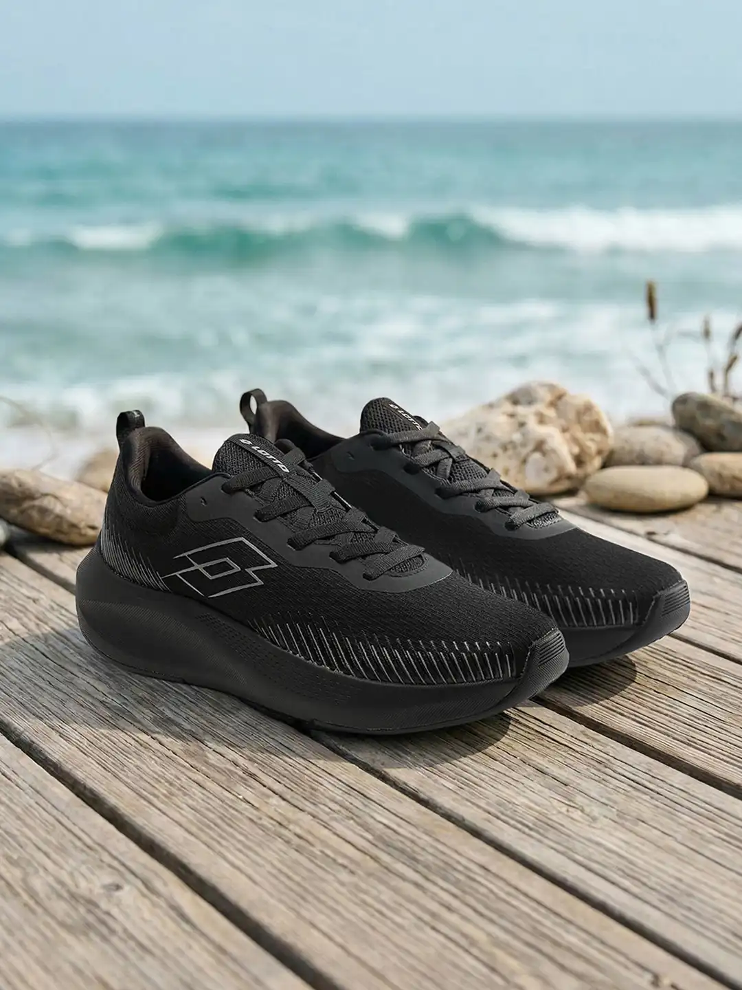 Buy Lotto Men Strikerun Black Running Shoes - Sports Shoes for Men