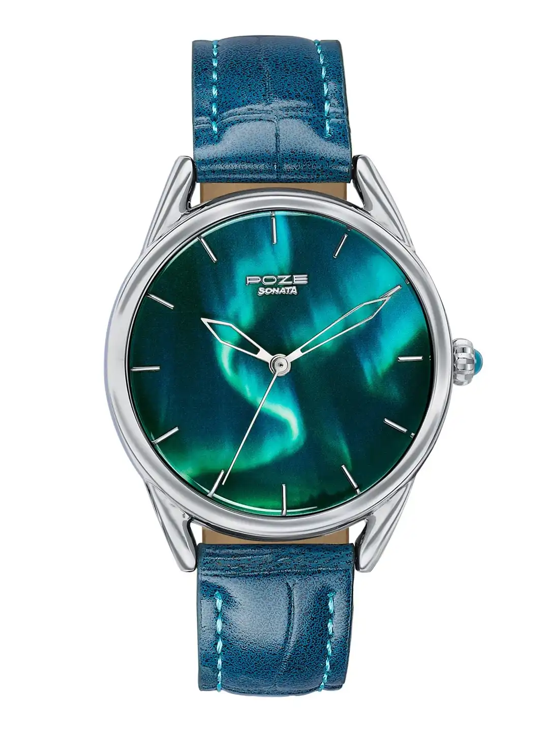 Buy Sonata Unisex Northern Lights inspired Poze Quartz Analog Blue