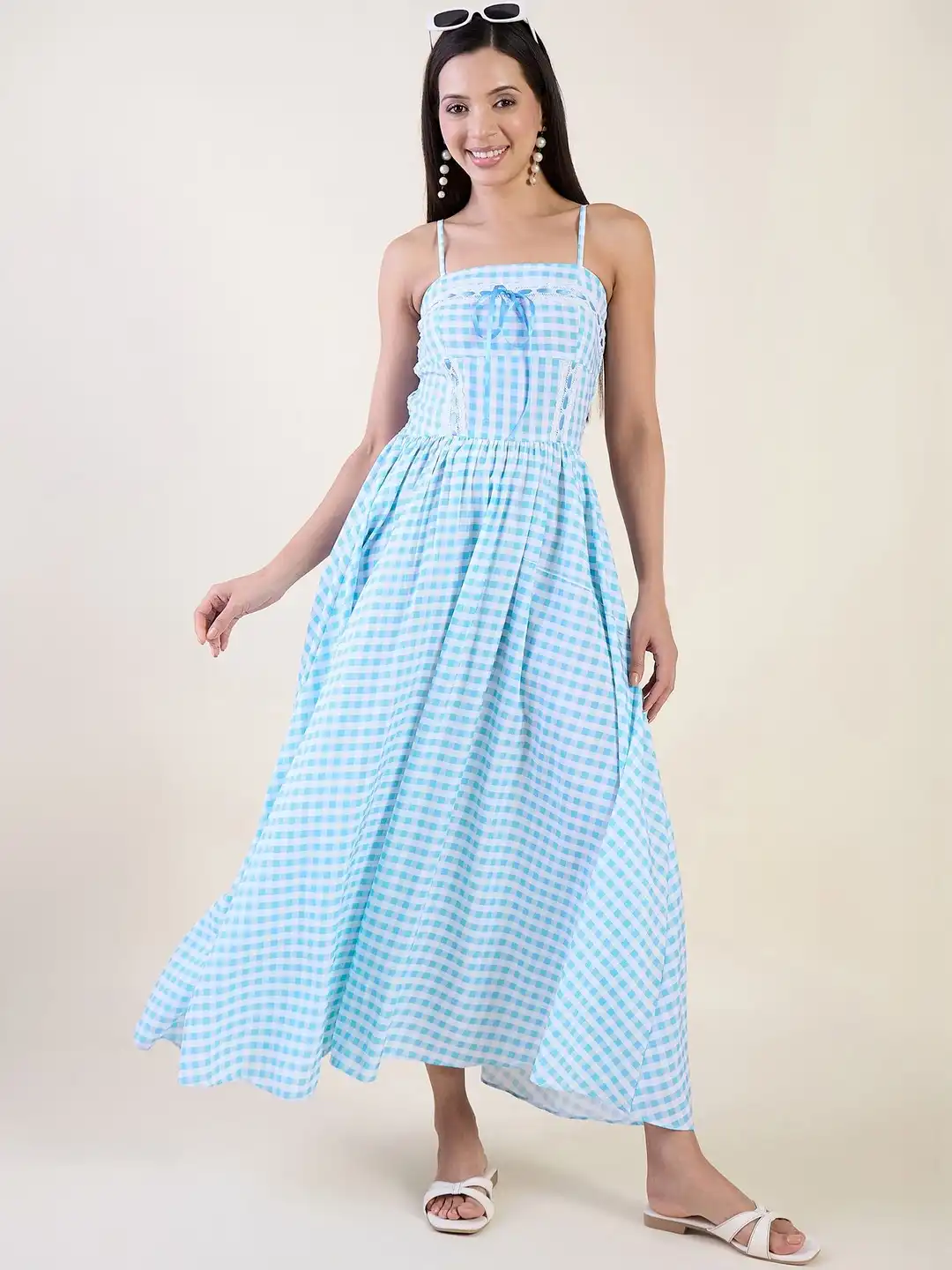 Buy aayu Checked A-Line Maxi Dress - Dresses for Women 39752999 | Myntra