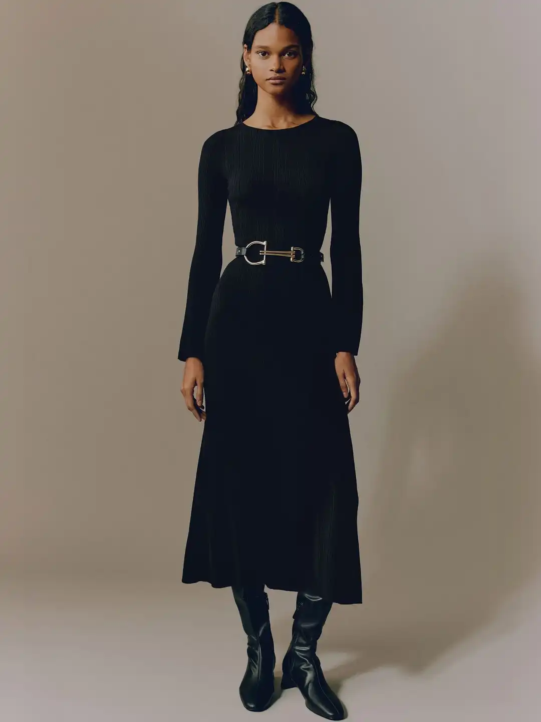 h&m long sleeve black dress Buy Rib-Knit - Dresses for Women 39169967 Waist Size:30″ 1990s Betsey Johnson Rose and a gently flared feature_Zipper Up at Side