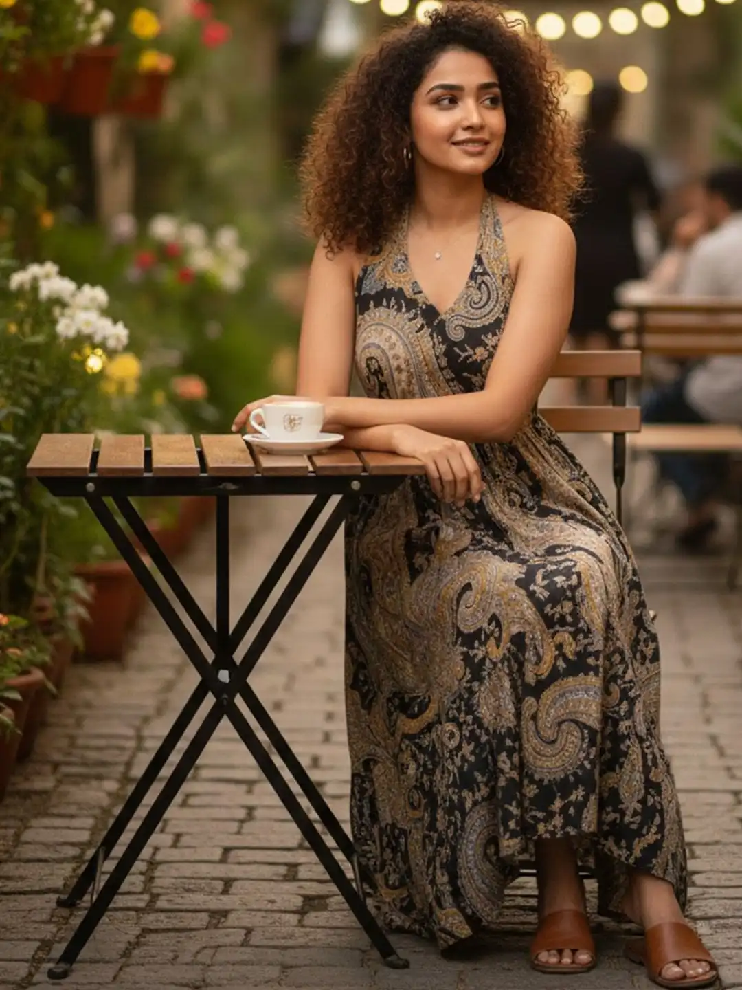 halter neck dress myntra Buy Varanga Print Halter Neck Maxi Dress - Dresses for Women 39177160