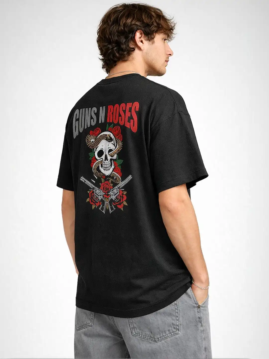 Buy Guns N' Roses Graphic Oversized T-shirt - Tshirts for Men