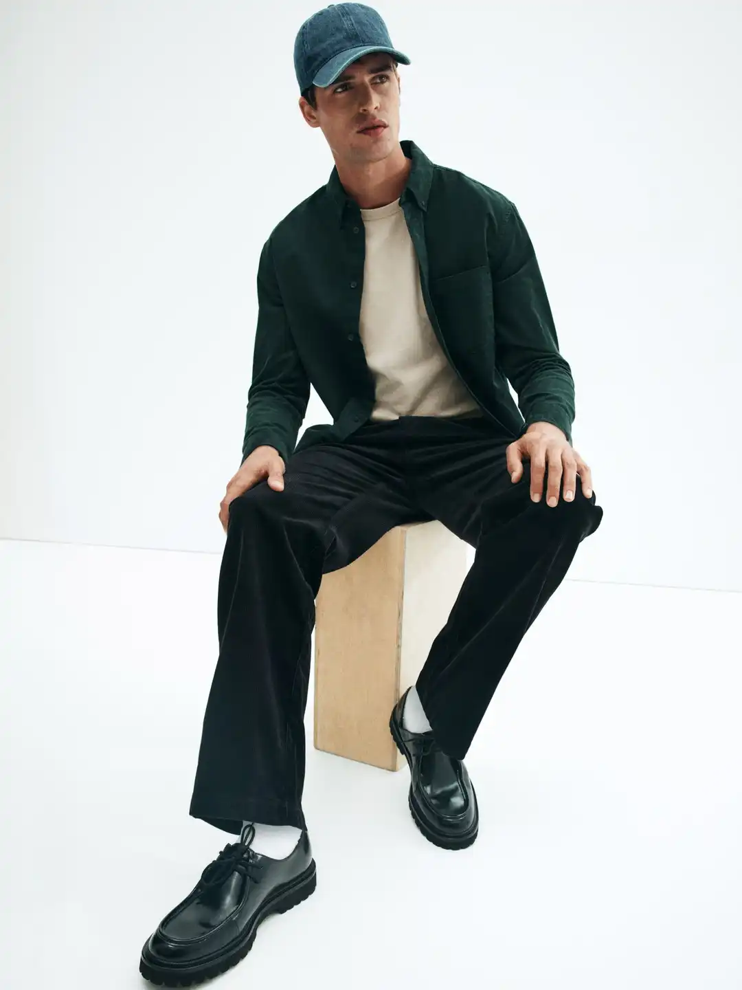 Buy H&M Men Relaxed Fit Corduroy Trousers - Trousers for Men