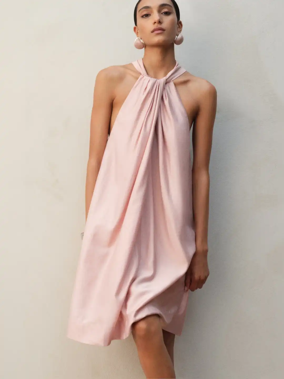 cross halter maxi dress Starcrossed Halter Maxi Dress | Cream | Womens main image 1