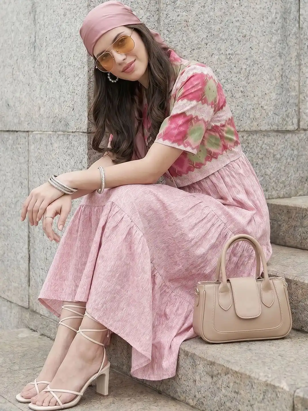 Buy ZUMMER Floral Print A-Line Midi Dress - Dresses for Women