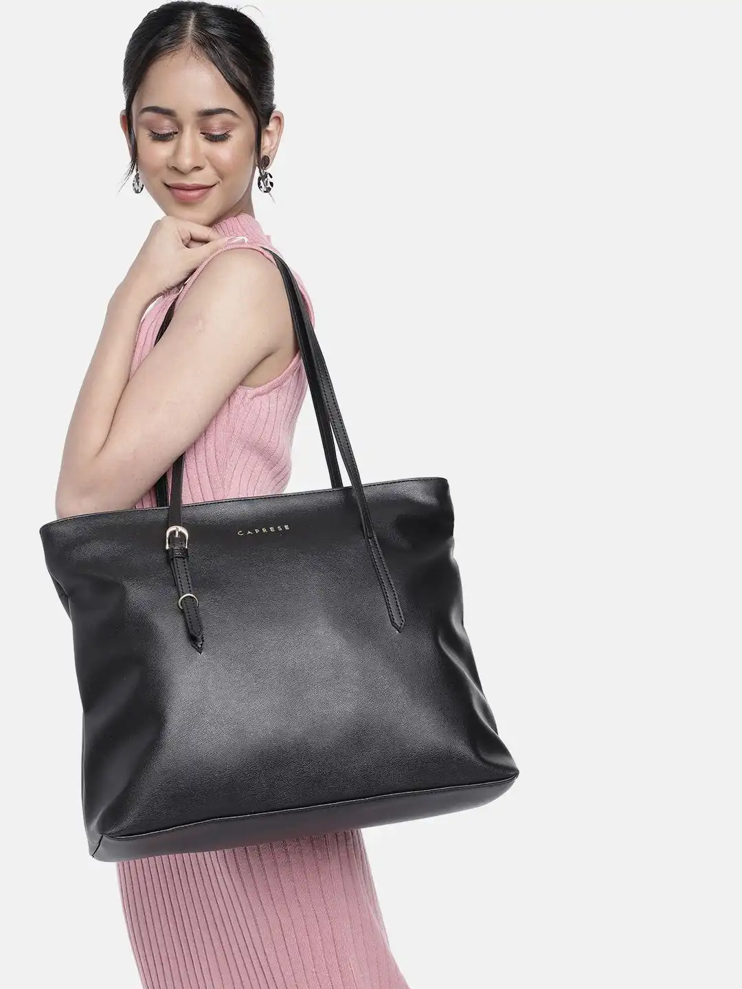 Buy Caprese Lyla Women Black Large Tote Bag - Handbags for Women