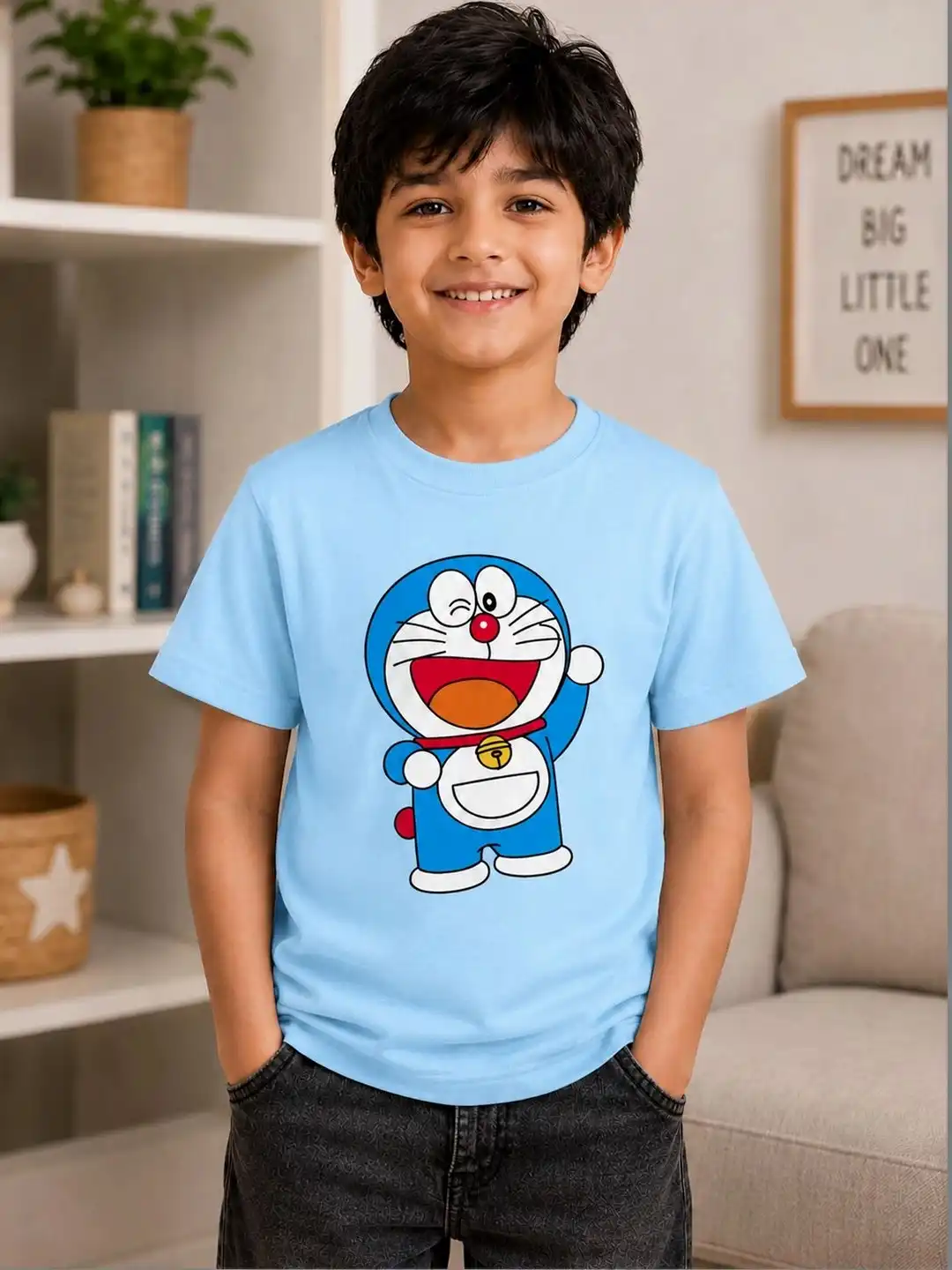 Buy YK Disney Kids Doraemon Printed T-shirt - Tshirts for Unisex