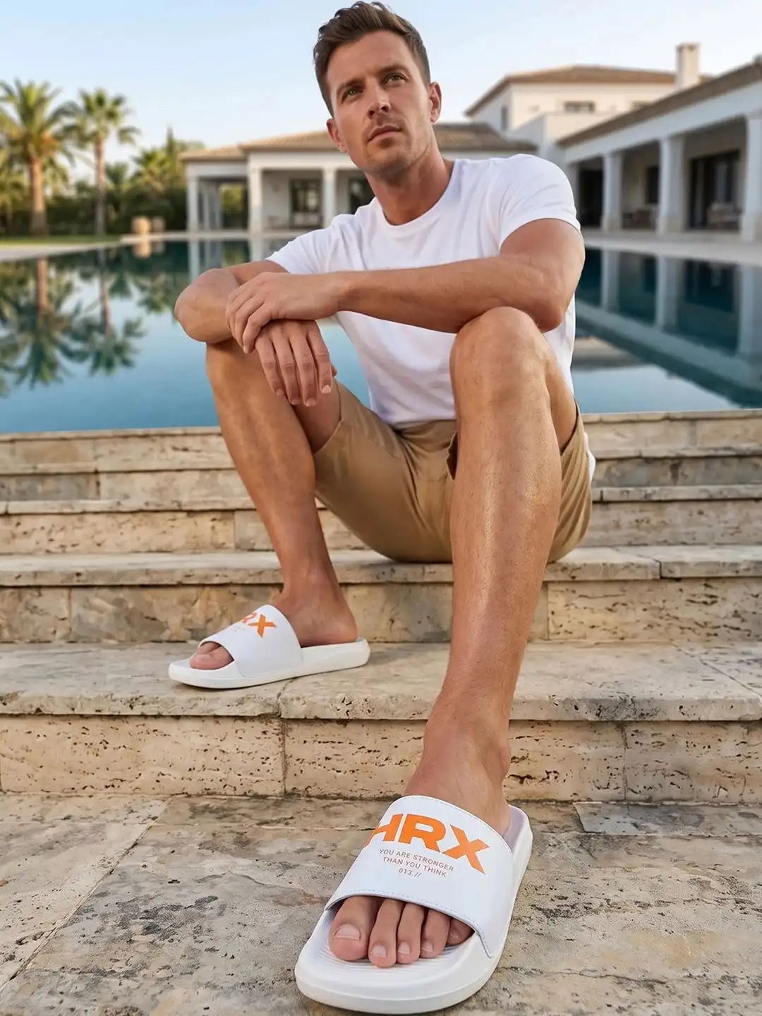 ヒロ9999a！ Buy HRX by Hrithik Roshan Men Printed Sliders - Flip Flops for Men