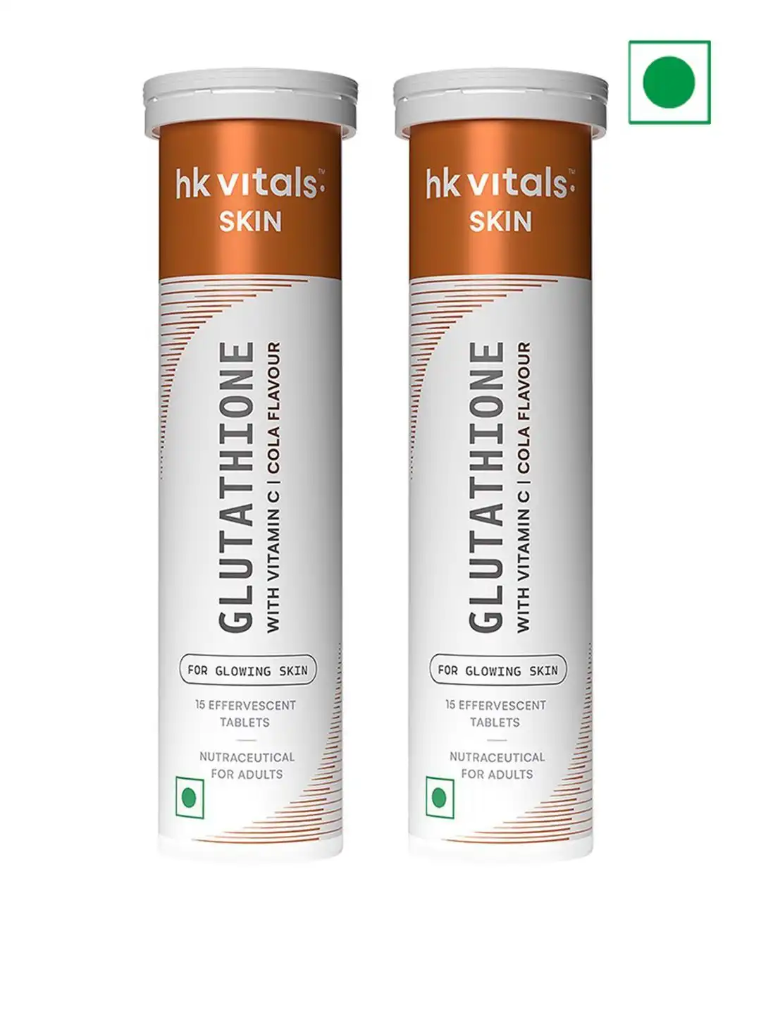 Buy HK VITALS Set Of 2 Cola Flavour Glutathione Effervescent Tablets - 15 Tablets Each - Skin Supplements for Unisex 35568379