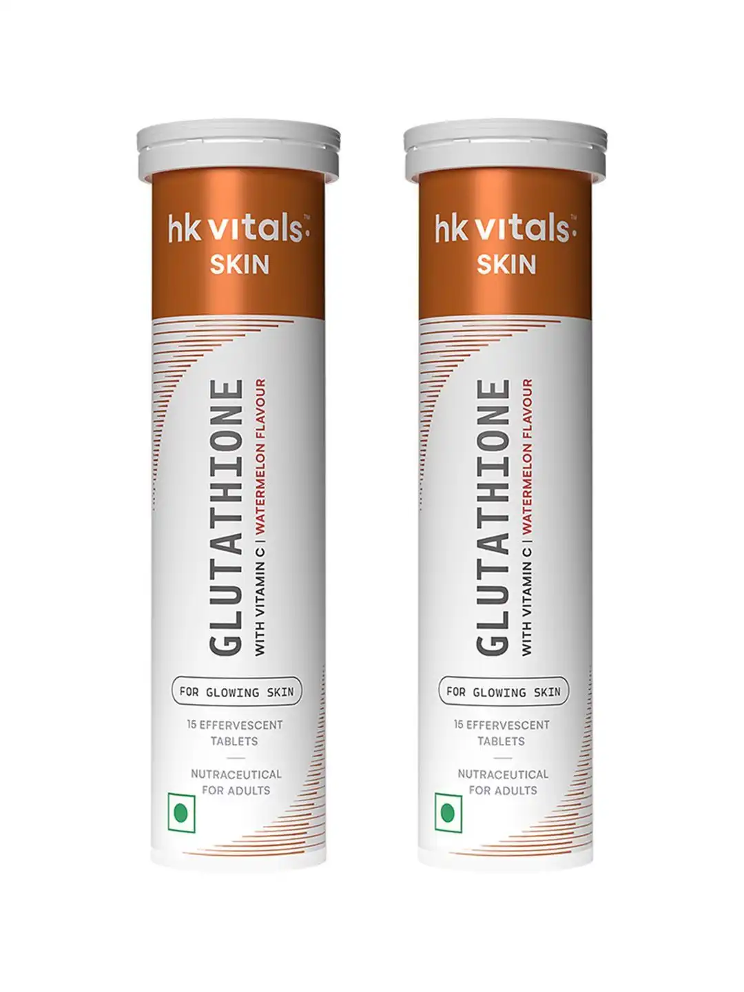 Buy HK VITALS Set Of 2 Glutathione Tablets With Vitamin C- 15 Tablets Each - Watermelon Flavor - Skin Supplements for Unisex 28510002