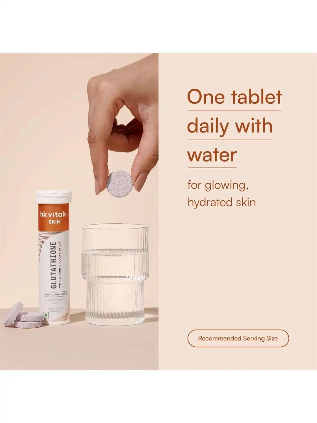 HK VITALS Glutathione Tablets - 15 Effervescent Tablets