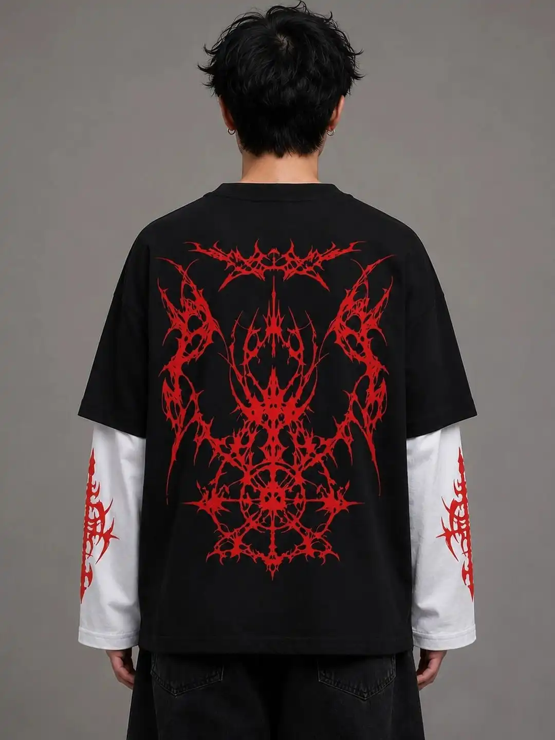 Buy Hauntrex Unisex Blessed by Damage LS Oversized Tee - Tshirts