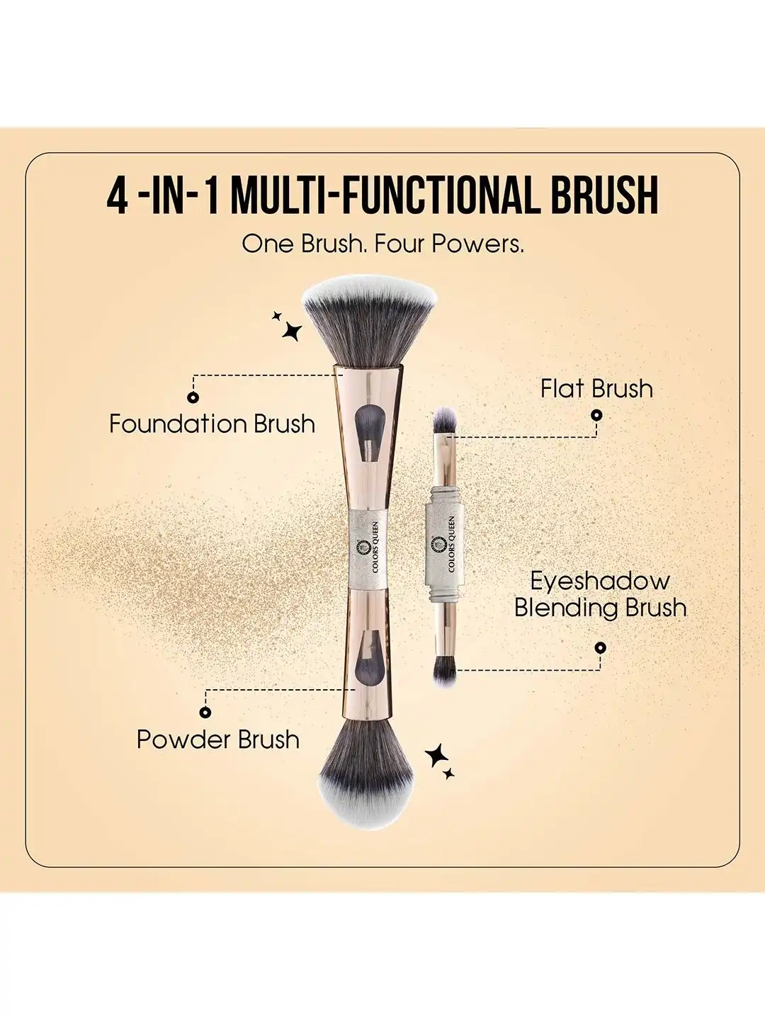 Buy Colors Queen 4 in 1 Multi Functional Brush Set - Face Brush