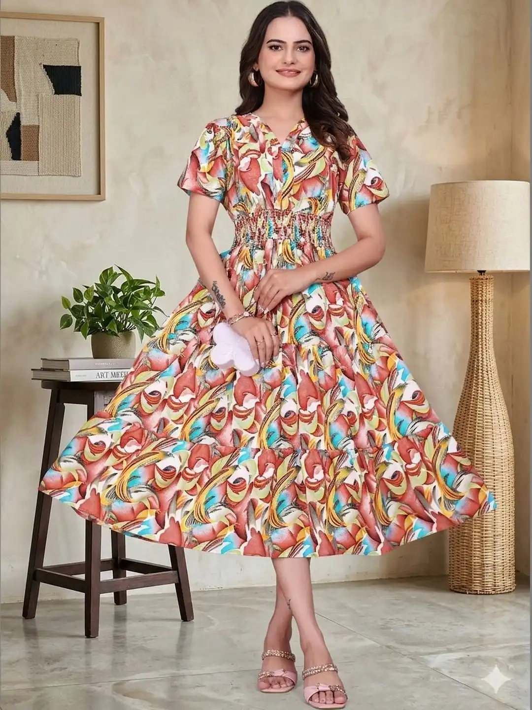 a line dress from saree Buy Dark Pink and Green Satin Predrape Saree Dress with Embroidered Belt  Online for Woman