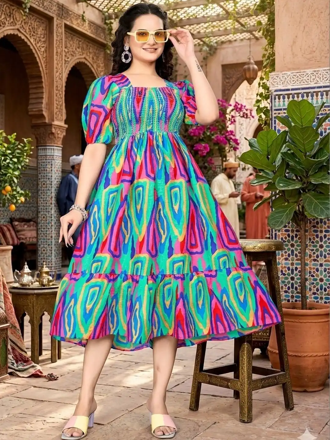 a line dress from saree Draped Maxi dress usa/blue layered Maxi dress/ Draped saree dress with hand embroidery belt /pre Draped saree gown /saree dress with belt