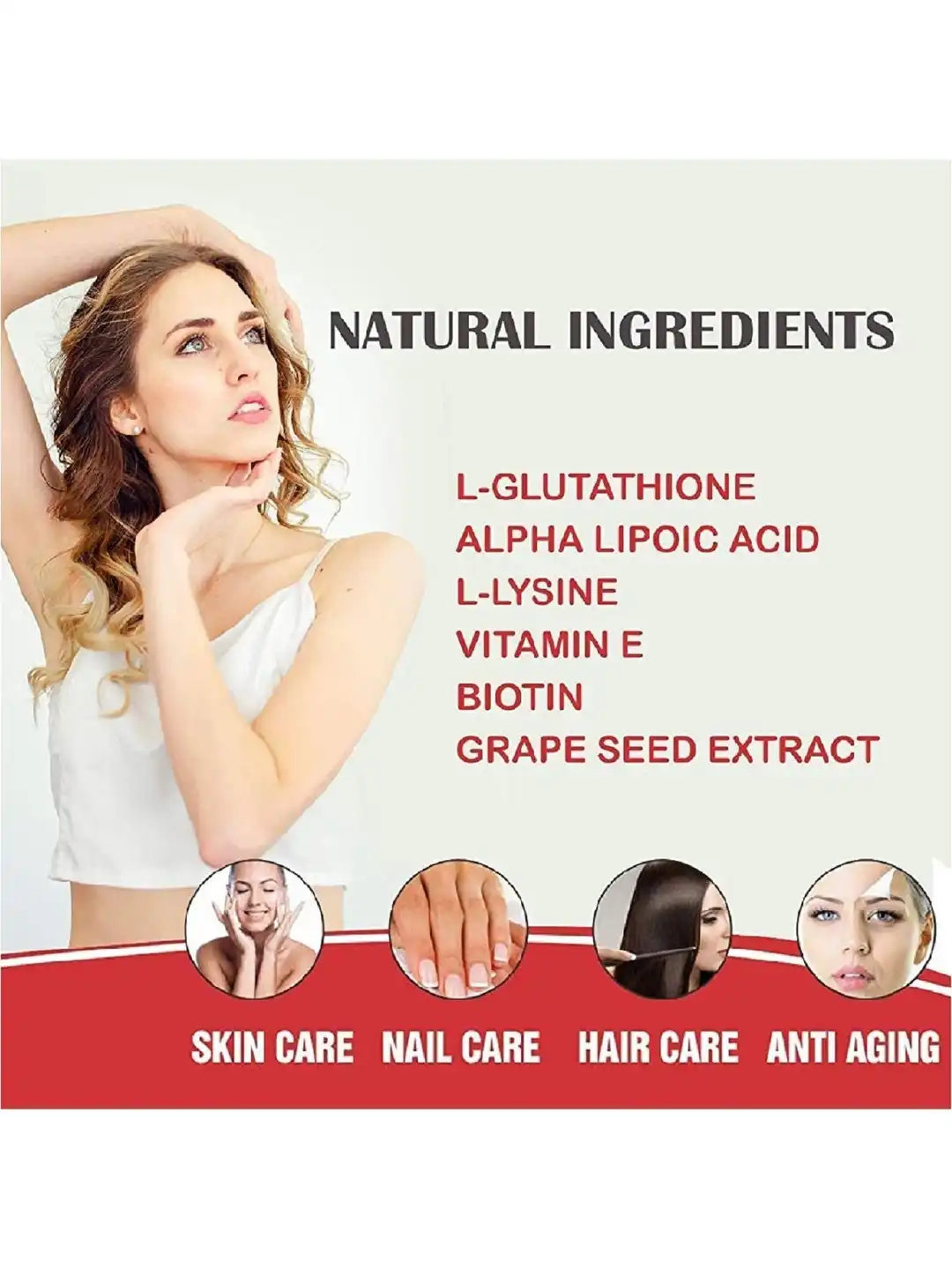 Buy G GLOWSIK L-Glutathione Capsules With Vitamin C & E - 60 Capsules - Skin Supplements for Unisex 43164430