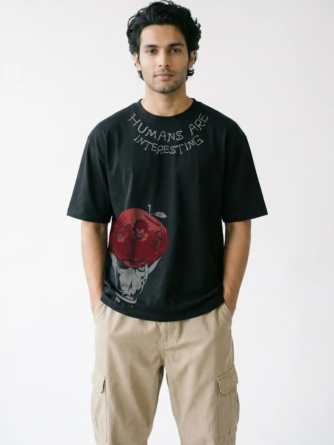 Buy Crazymonk Men Black Printed T-shirt - Tshirts for Men 24943064