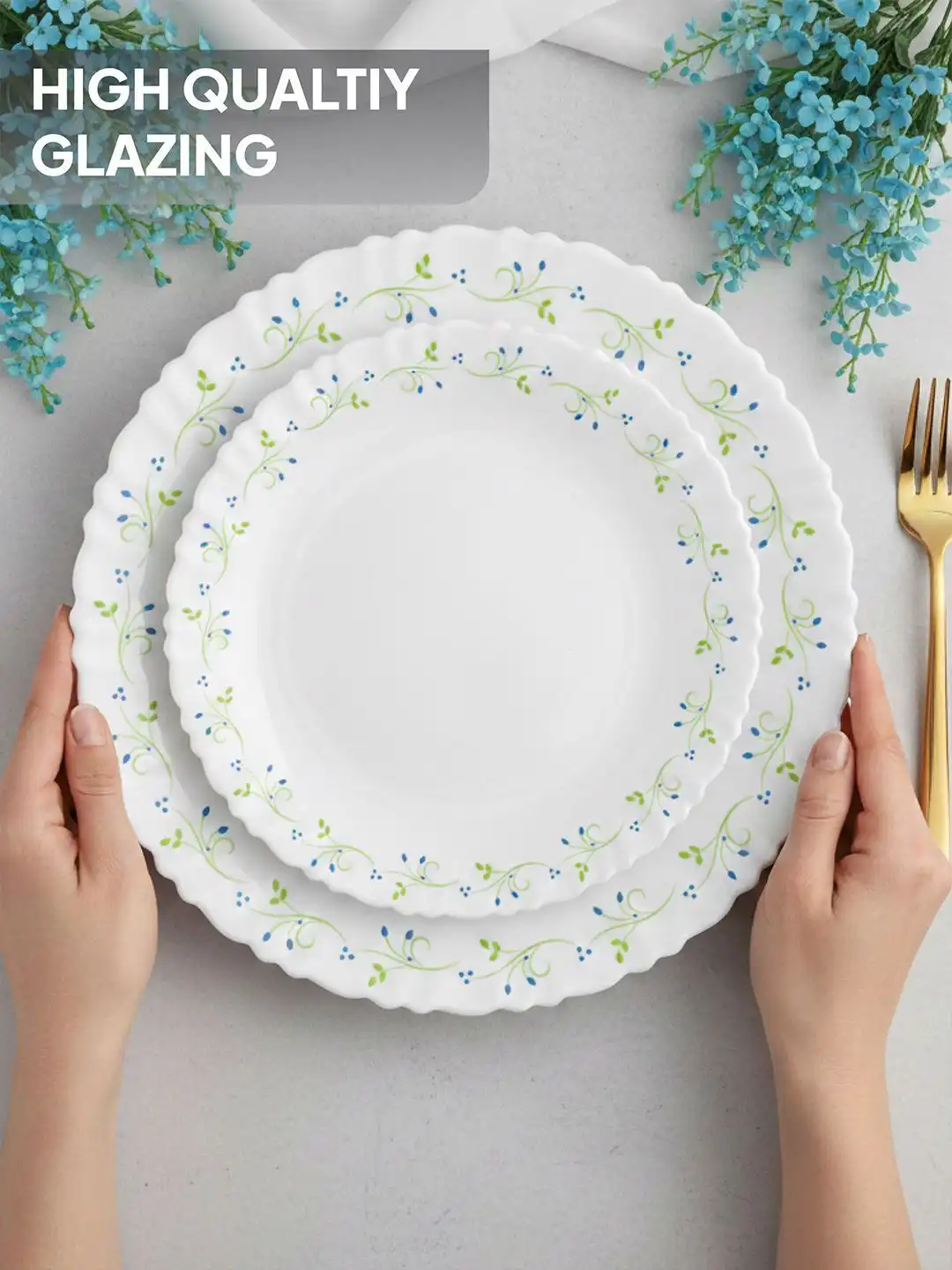 Buy Cello Dazzle Series 18 Pcs Tropical Lagoon Dishwasher