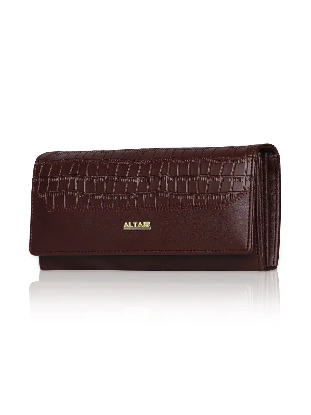 leather brown envelope clutch
