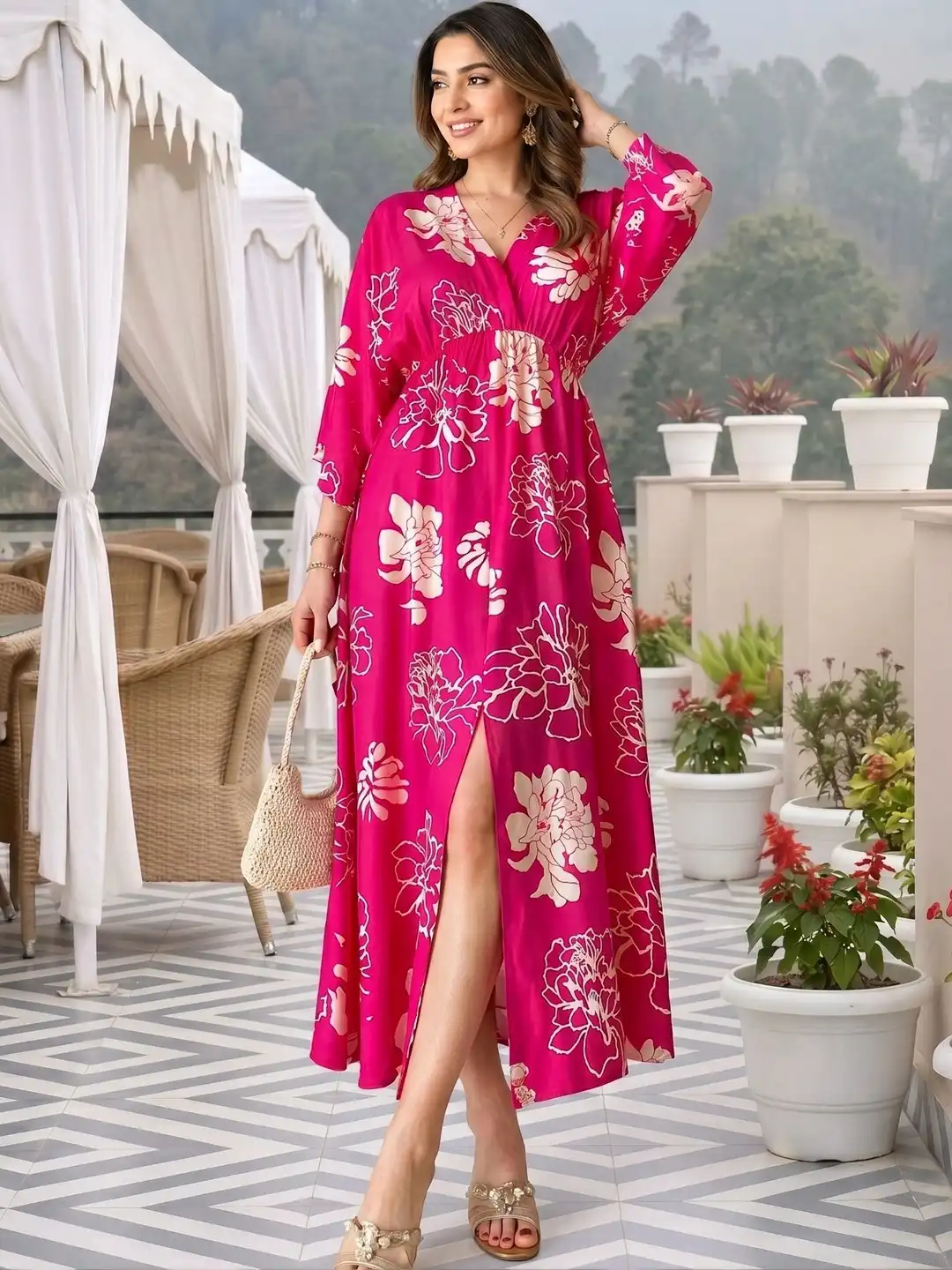Floral Maxi Dress Pink Hibiscus Dress Elowen Yellow Hibiscus Floral Halter Maxi Dress Beginning Boutique US