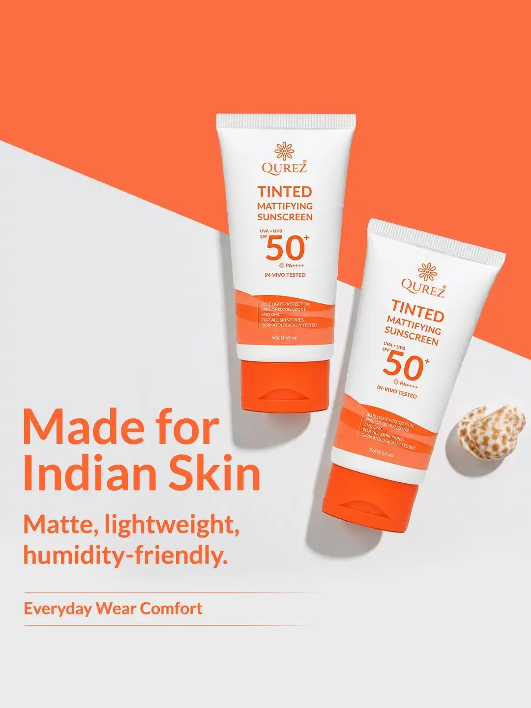 Buy QUREZ 2-Pcs Bluelight Protection Tinted Mattifying Sunscreen