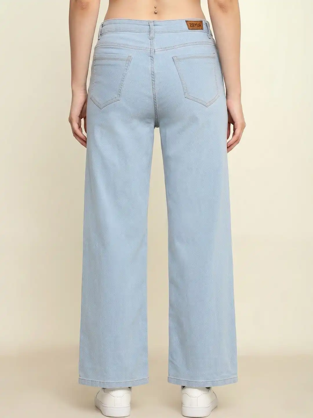Buy zayla Women Comfort Wide Leg High-Rise Stretchable Jeans
