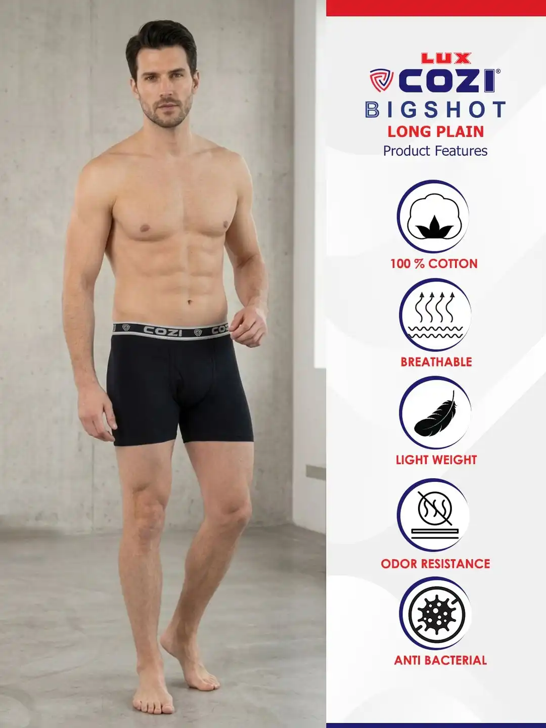 luxページ Buy Lux Cozi Men Pack Of 4 Logo Printed Detail Trunks - Trunk for