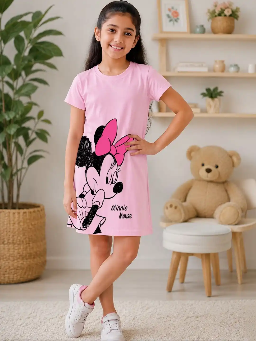 minnie mouse t shirt dress Disney It's Minnie Dress Youth Girls Fashion Dress