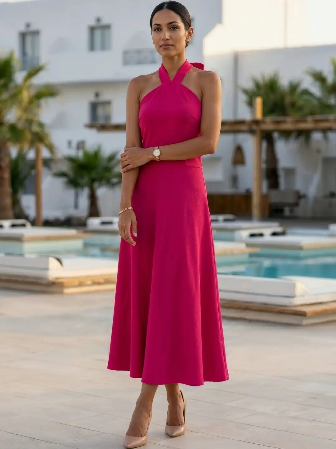 myntra a line dress Sleeveless Dresses Buy YANAMORA Women Gathered Or Pleated Sleeveless A-Line Midi Color:Rust a-line wedding dresses A-line Sweetheart Cascading Ruffles Sleeveless dress
