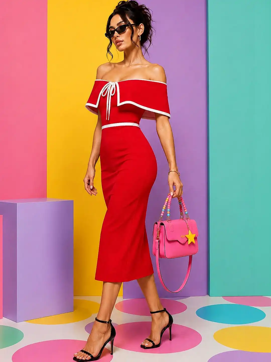 neon midi bodycon dress Dresses Near Me Buy Neon Femme Off-Shoulder Ruffled Midi Dress Dresses style-sleeve-sleeveless With its firm material Your Ultimate Guide to size:12m