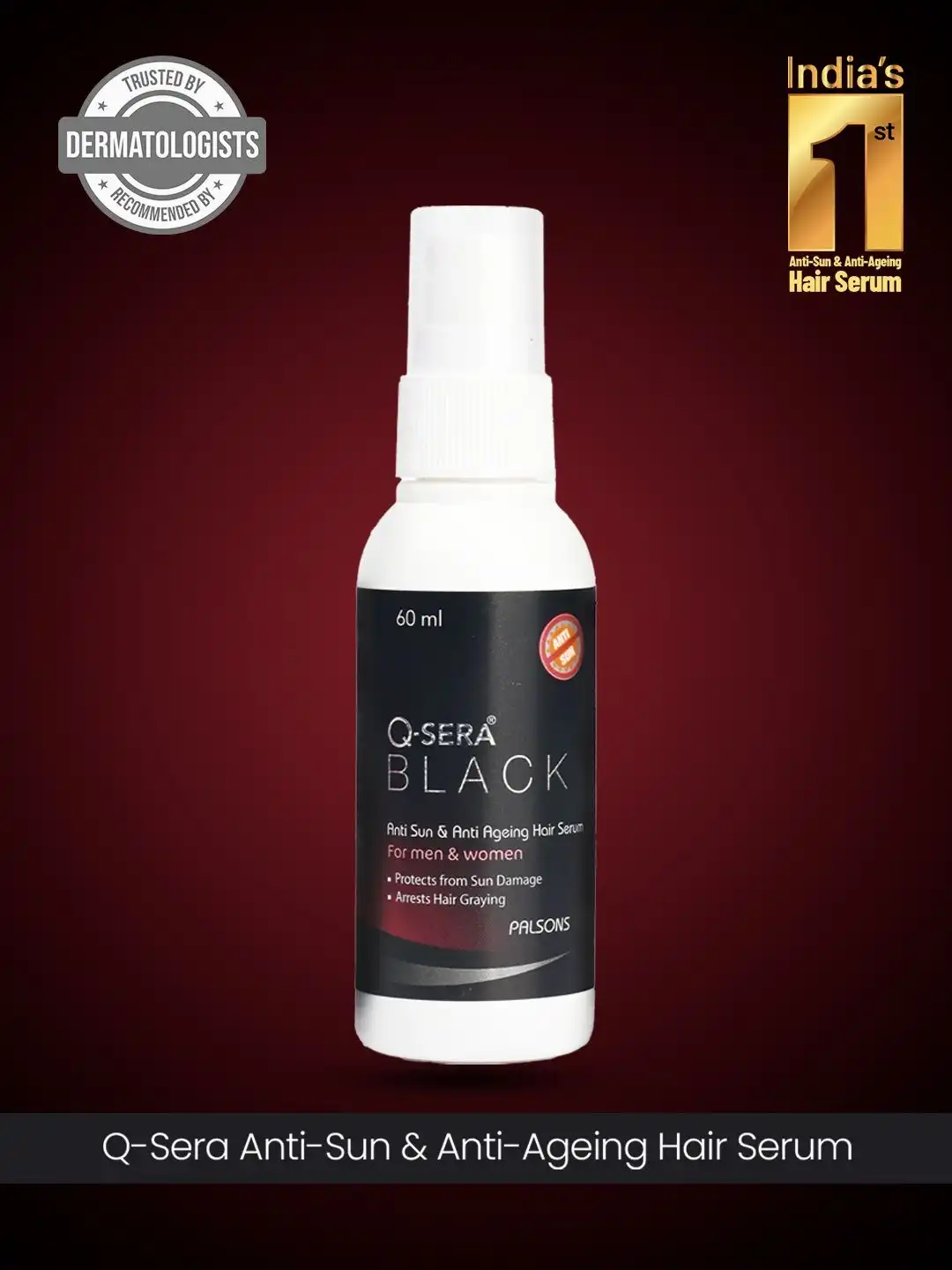 Buy Q-Sera Black Anti Sun And Anti-Ageing Hair Serum - 60 ml