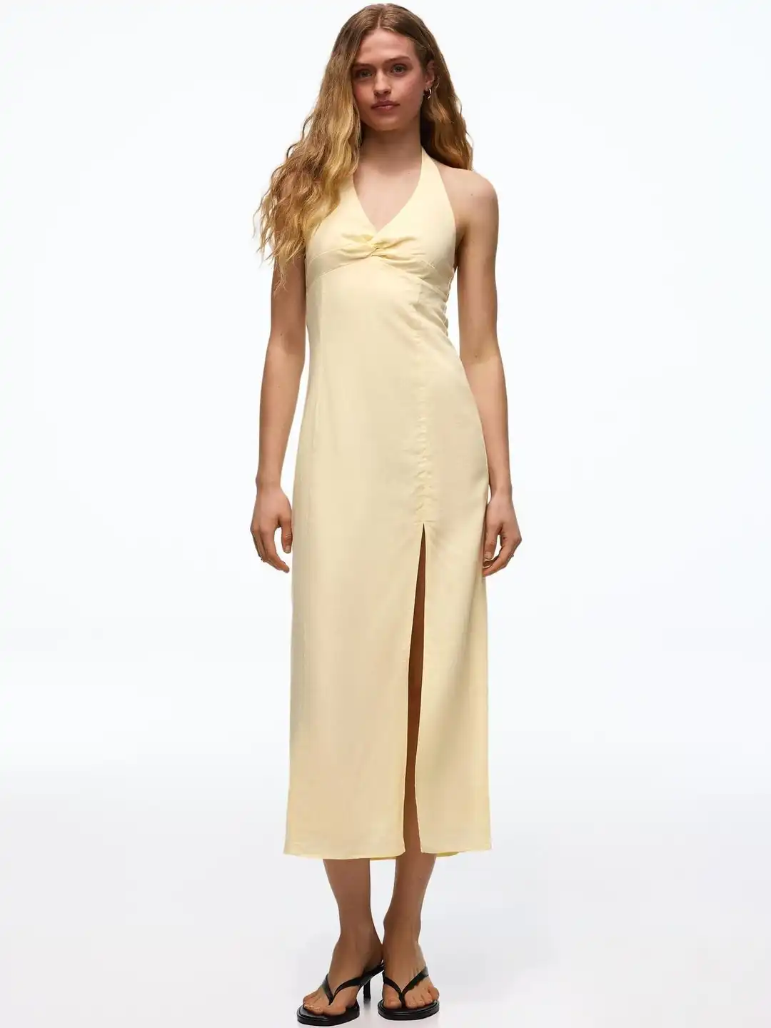 bershka silk dress Bershka halterneck satin mini dress in bright blue