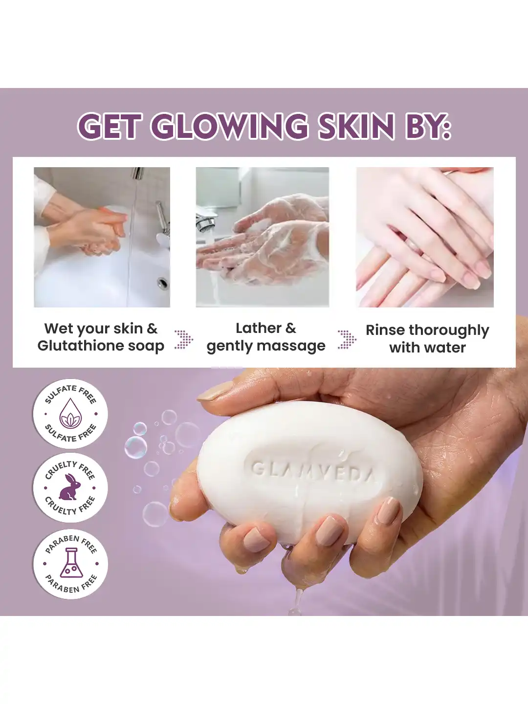 Buy GLAMVEDA Set Of 4 Glycolic Acid & 1% Salicylic Acid Soap - 75g Each -  Soap for Unisex 30007247 | Myntra