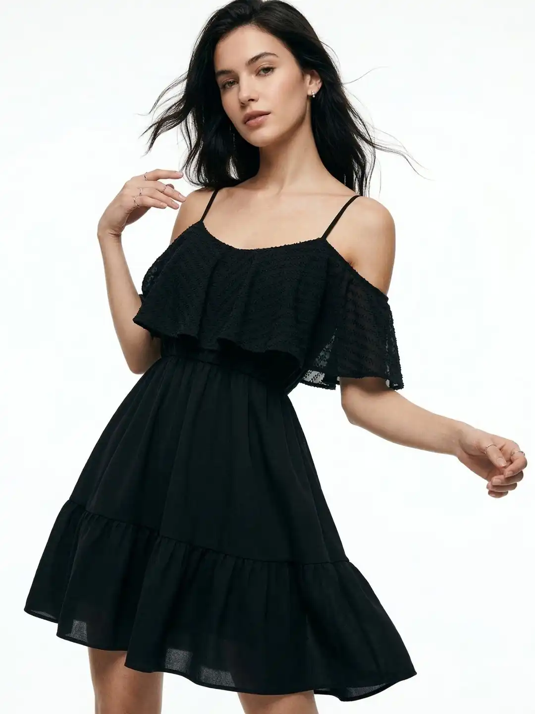 skater dress myntra Buy Outzidr Black Cold Shoulder Solid Skater Dress - Dresses for Women  40632878