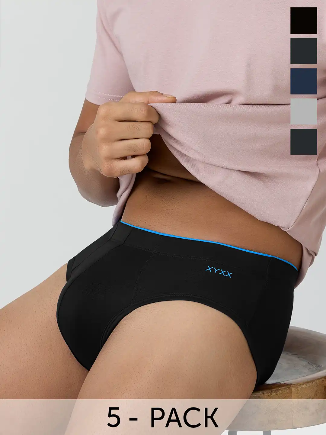 【High & Low】 Buy XYXX Men IntelliSoft Antimicrobial Micro Modal Pack of 5 Uno