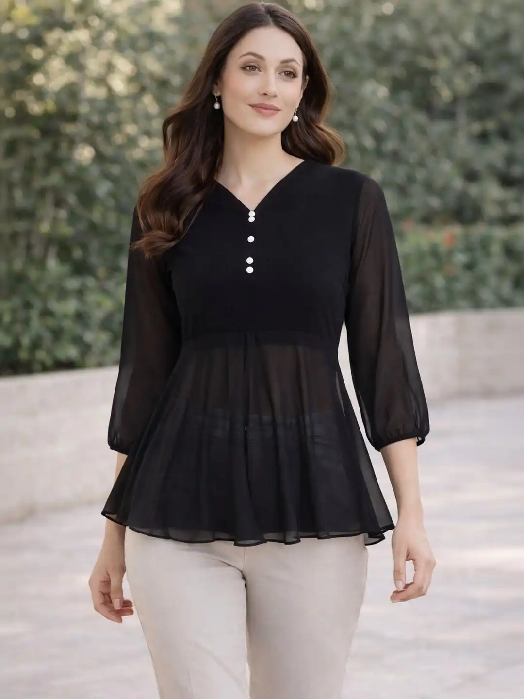 Buy R.Code by The Roadster Life Co. Shirt Collar Peplum Tops
