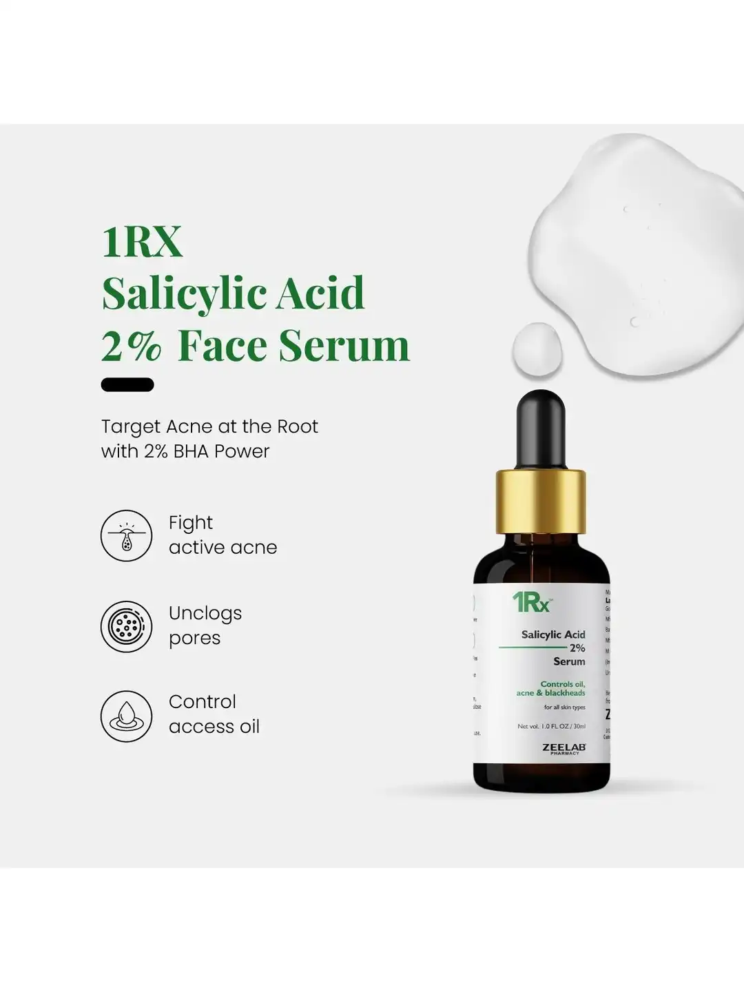 Buy ZEELAB PHARMACY 2% Salicylic Acid Face Serum- 30 ml - Serum