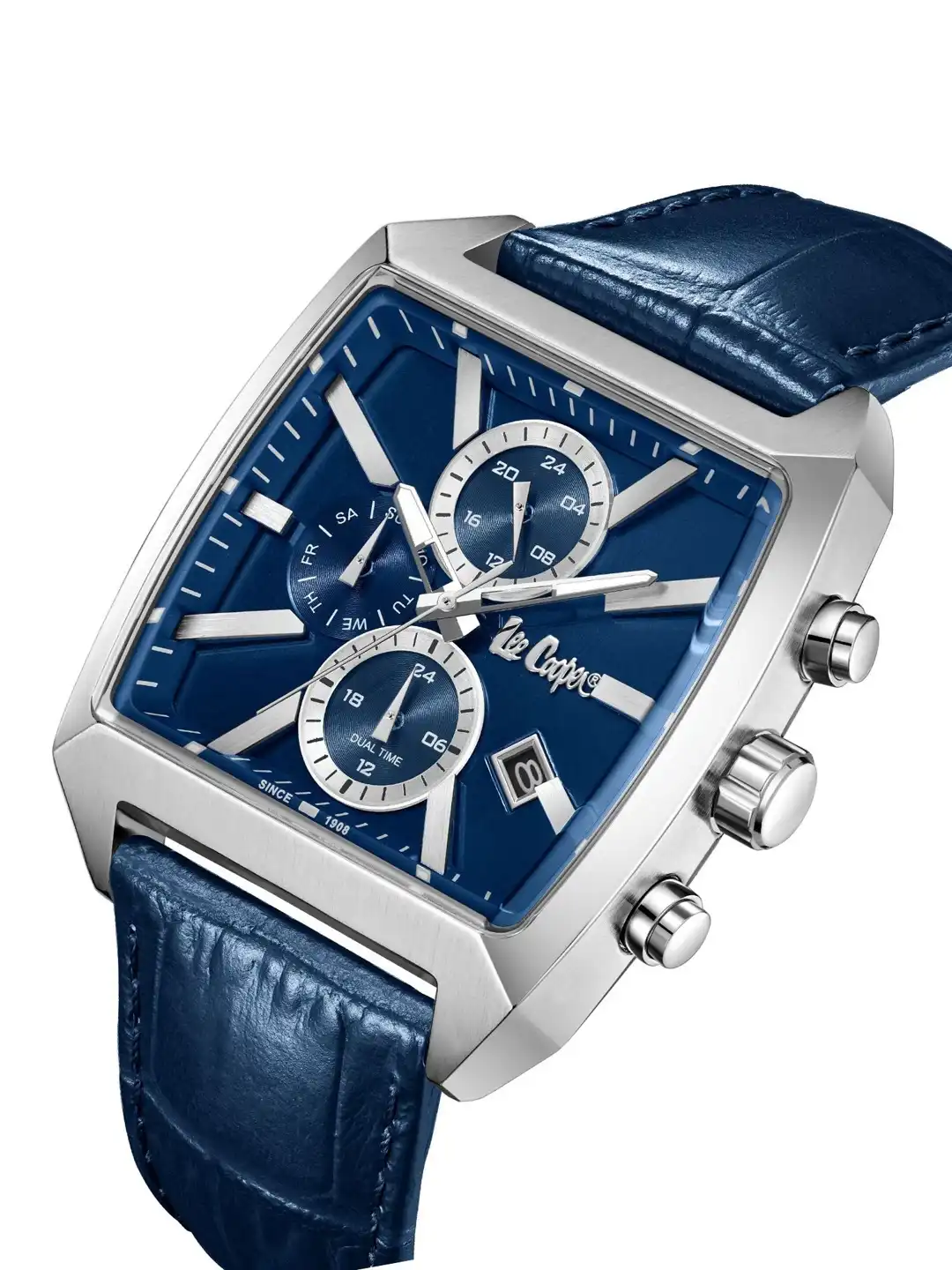 Buy Lee Cooper Men Brass Dial & Leather Straps Analogue Multi
