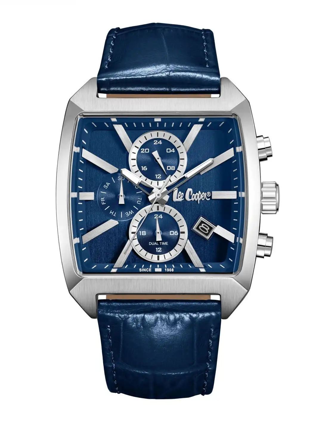 Buy Lee Cooper Men Brass Dial & Leather Straps Analogue Multi