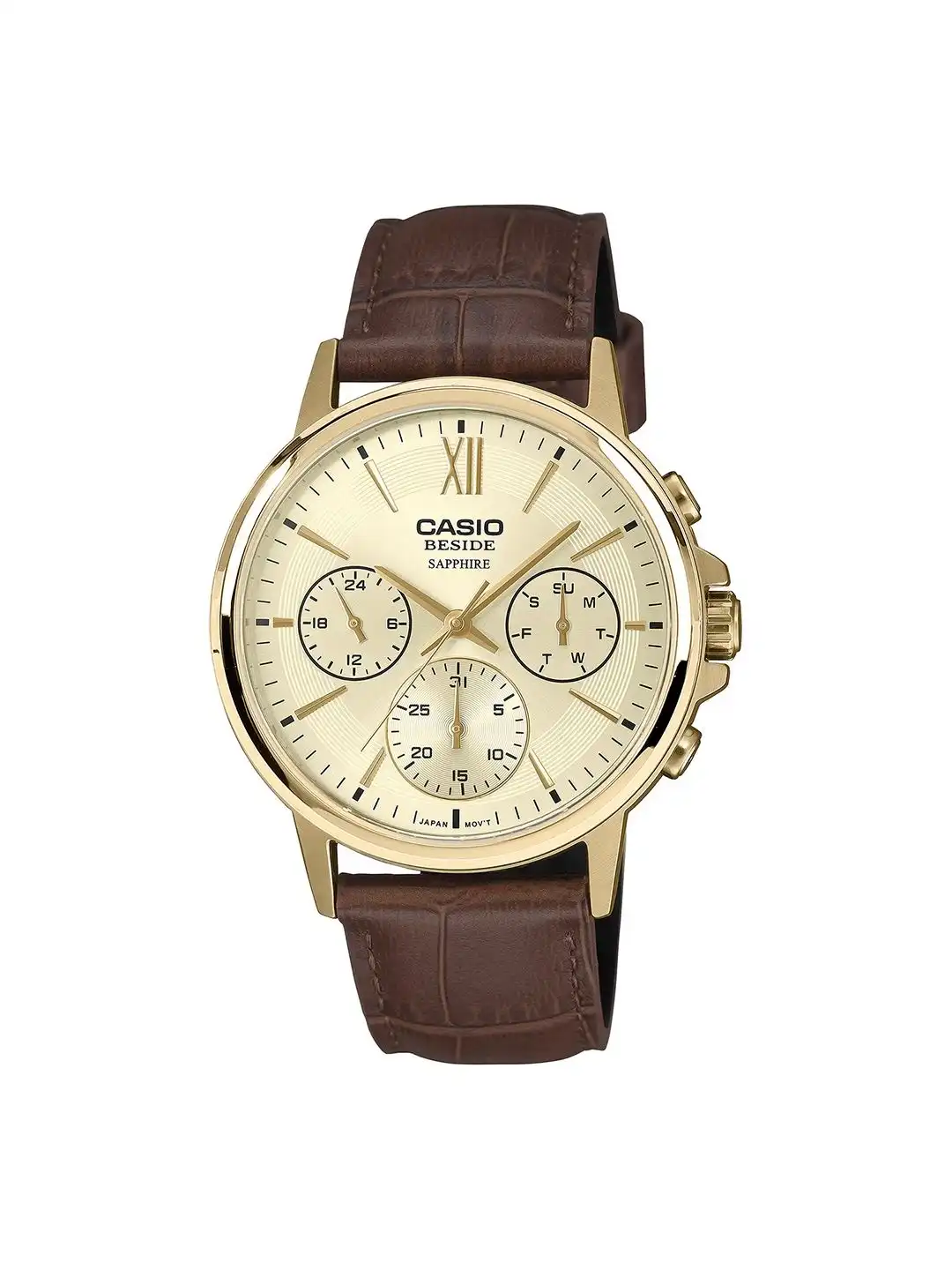 Buy CASIO Men Dial & Leather Wrap Around Straps Analogue Watch