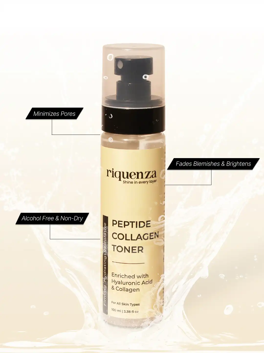 Buy Riquenza Peptide Collagen Toner - 100 ml - Toner for Unisex