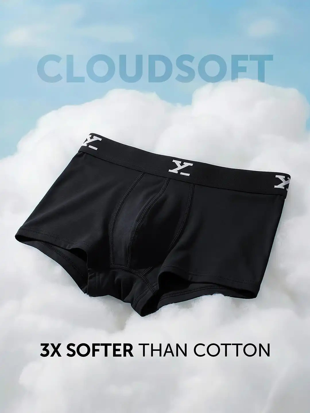 Buy XYXX Men Solid ACE IntelliSoft Modal BLACK Trunk - Trunk for