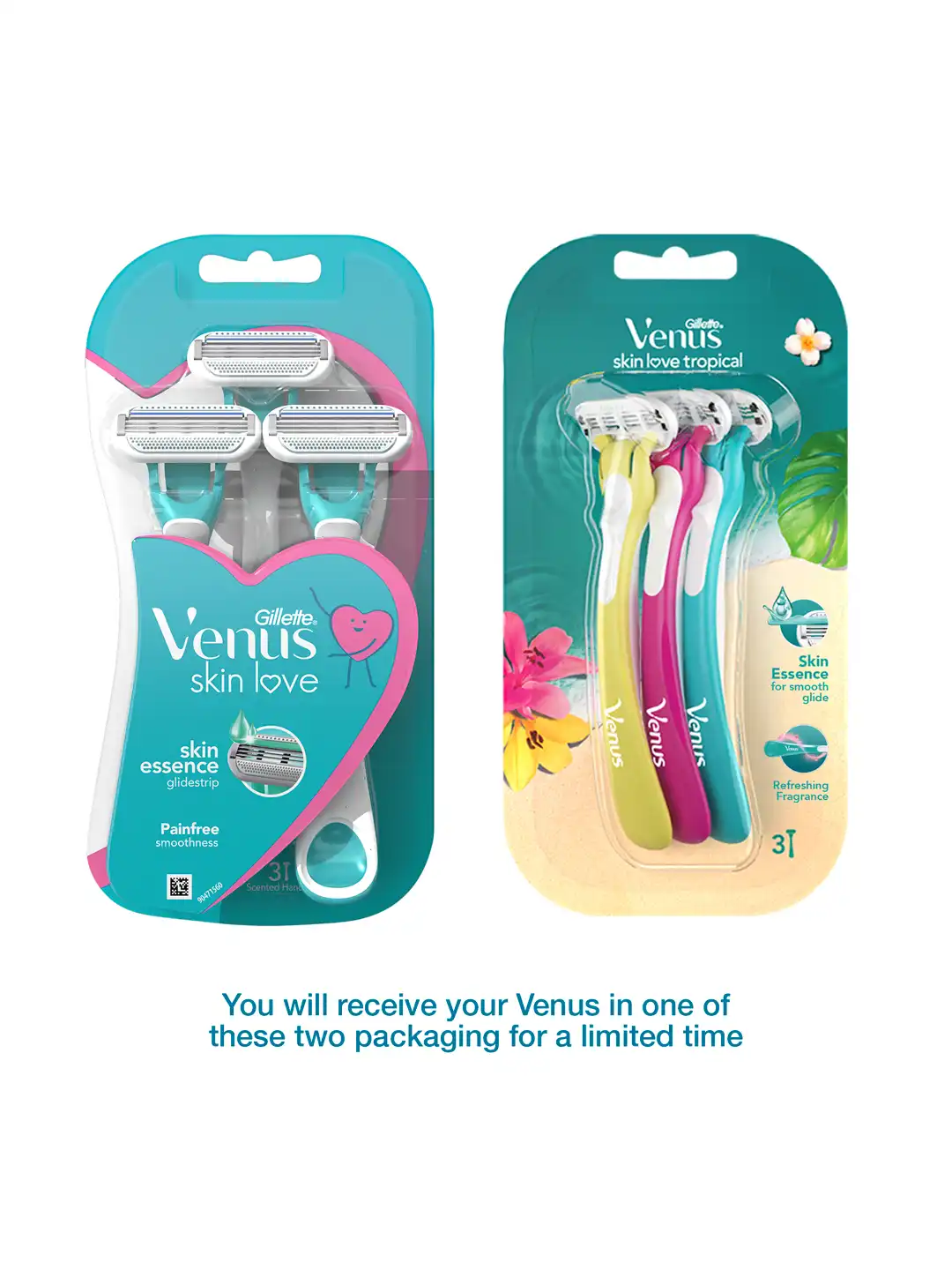 Buy Gillette Venus Women Set of 3 Skin Love Razors with Skin