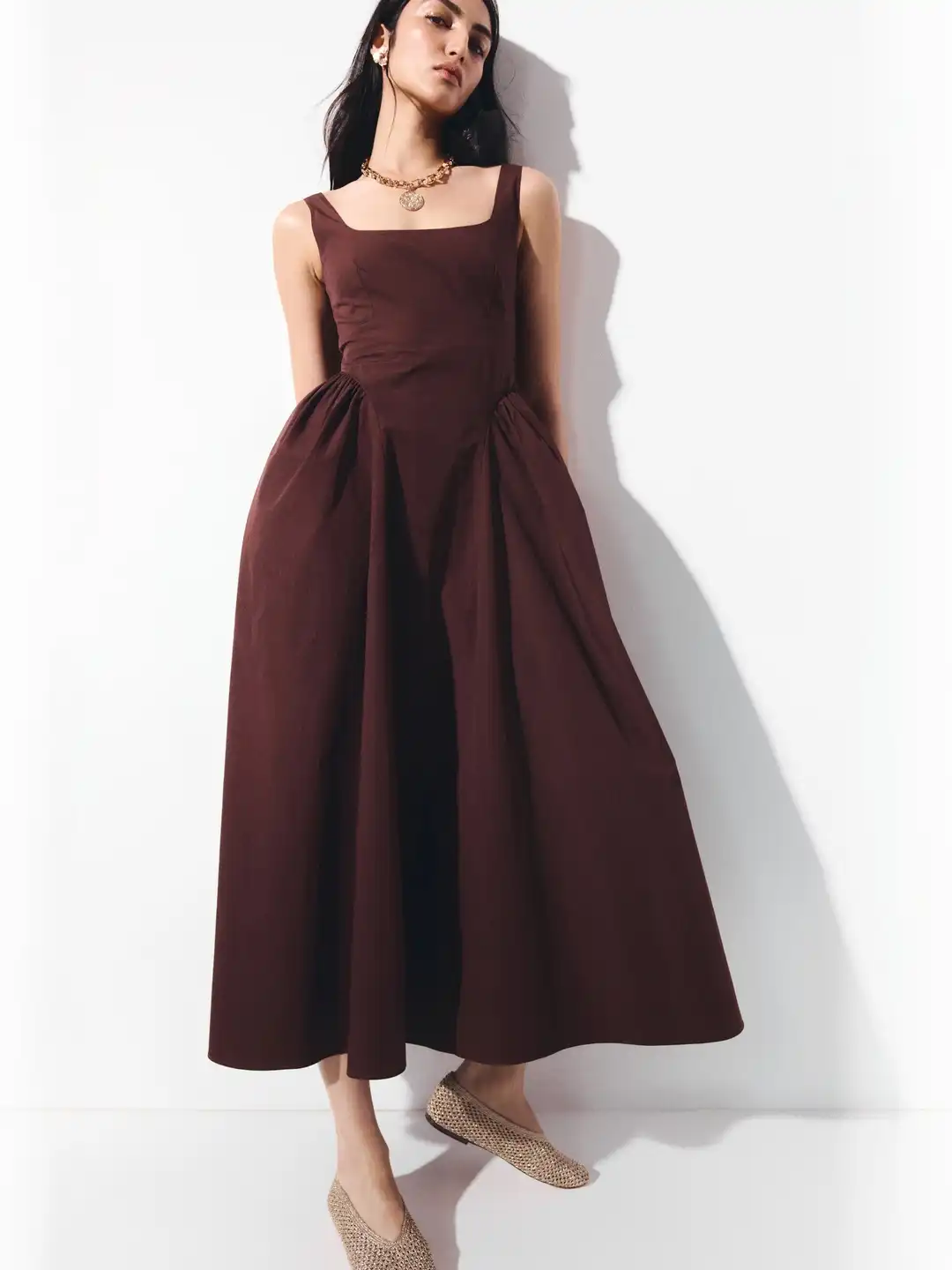 Buy H&M Flared-skirt cotton dress - Dresses for Women 40125389 | Myntra