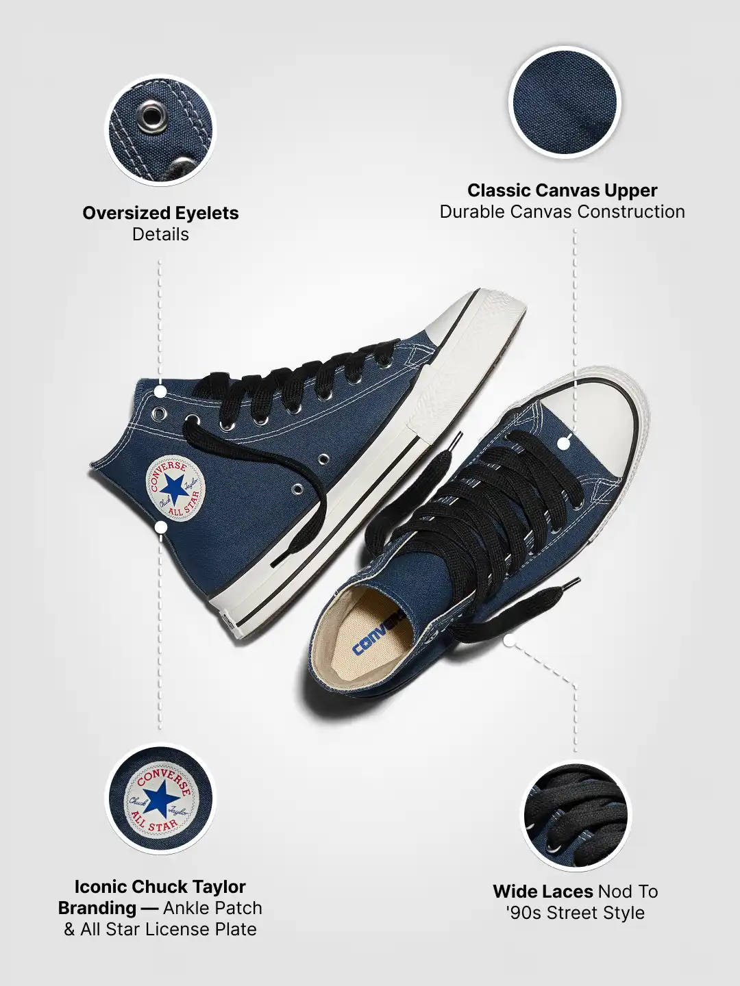 Converse ALL STAR LGCY HI BLUE （NAVY） Buy Converse Unisex Chuck Taylor All Star Throwback High Top