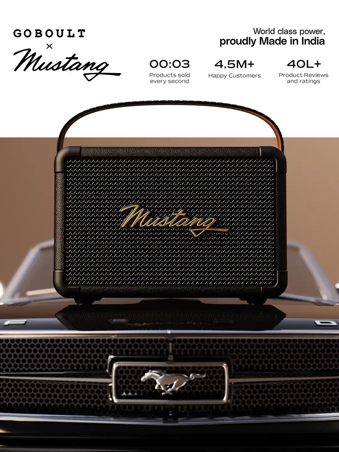 Buy GOBOULT Mustang GT 40, Dual Drivers, Bass Radiator Speaker