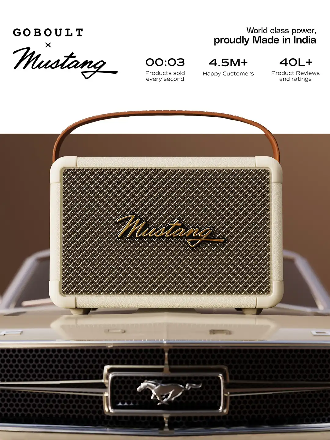 Buy GOBOULT Mustang GT 40, Dual Drivers, Bass Radiator Speaker