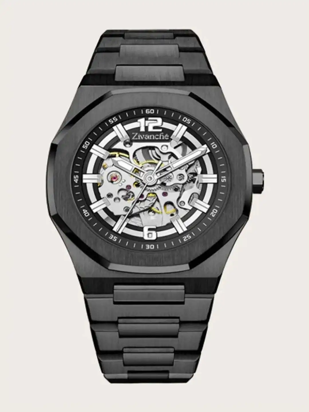 Buy ZIVANCHE Men Skeleton Dial & Bracelet Style Straps Analogue